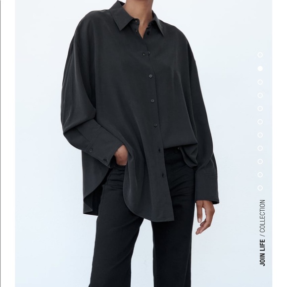 Zara | Tops | Zara Soft Oversized Shirt | Poshmark